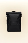 Rains Trail Rolltop Backpack In Black