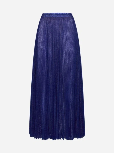 Forte Forte Pleated A-line Skirt In Blue