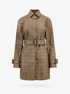 Versace Trench Parka Coat In Beige
