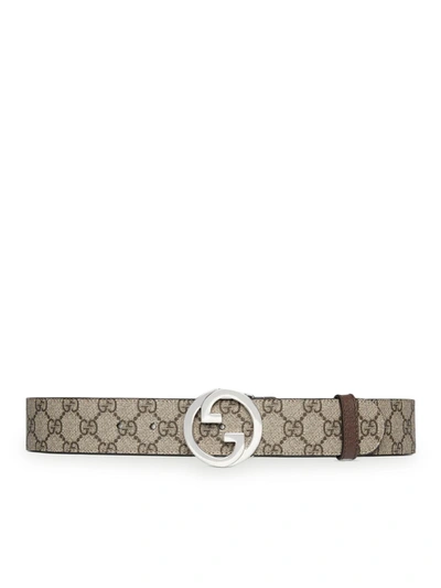 Gucci Logo Belt In B.ebony/nero