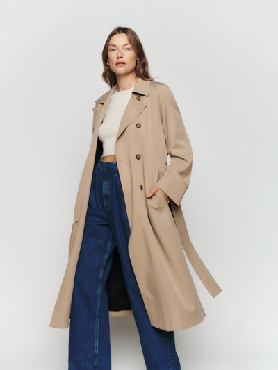 Reformation Kensington Trench In Khaki