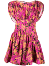 ACLER CLIFTON PLEATED FLOWER-PRINT DRESS