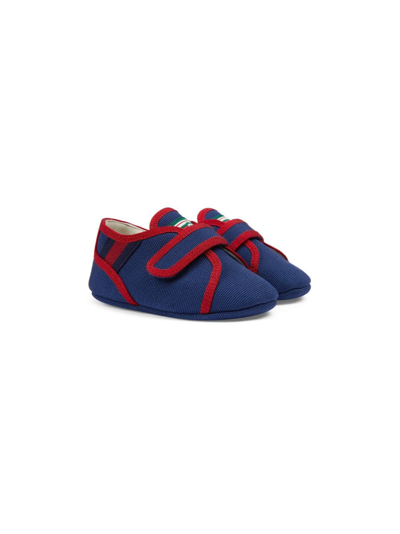 Gucci Babies' Tennis 1977 Canvas Sneakers In Blue