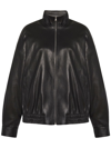 ROSETTA GETTY ZIP-UP LEATHER BOMBER JACKET