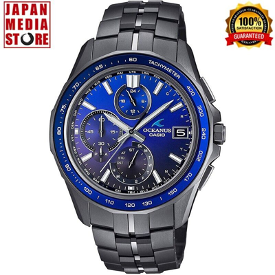 Pre-owned Casio Oceanus Ocw-s7000b-2ajf Black Manta Slim Case Bluetooth Men Watch Japan