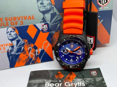 Pre-owned Luminox Bear Grylls Limited Ed. Survival Rule Of 3 Series Xb.3723.r3.1 Watch