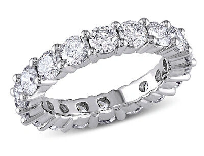 Pre-owned Harmony 3.00 Carat (ctw Color H-i, I1-i2) Full Eternity Band Ring 14k White Gold (size7)