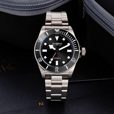 Pre-owned Octopus Men Automatic Watch Titanium 200m Diver Mechanical Bgw-9 Luminous Sw200