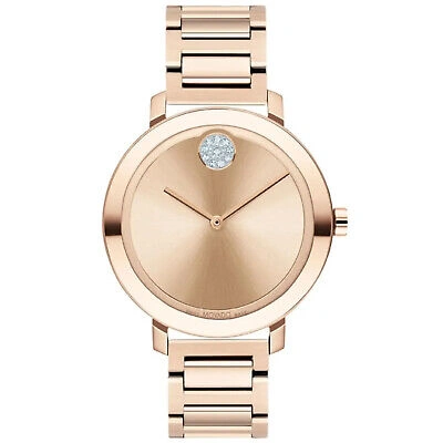 Pre-owned Movado Women's Bold Rose Gold Dial Watch - 3600824