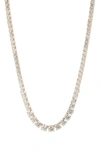 Marchesa Cubic Zirconia Tennis Collar Necklace, 16" + 3" Extender In Gold/ Cry