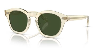 Pre-owned Oliver Peoples 0ov5382su Boudreau L.a 109471 Buff/dark Green Unisex Sunglasses