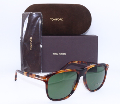 Pre-owned Tom Ford Joni Tf 905 53n Havana With Green Lenses Authentic Sunglasses 56-16