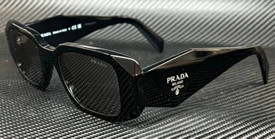 Pre-owned Prada Pr 17ws 1ab07z Black Grey Mirror Women's 49 Mm Sunglasses