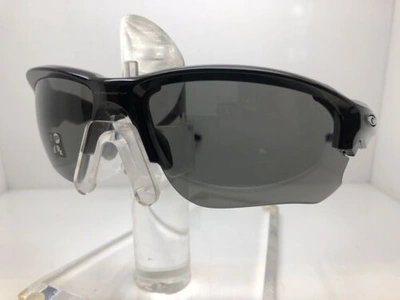 Pre-owned Oakley Designer Sunglasses Flak Draft Oo9364-01 In Polished Black With Grey Lens In Gray