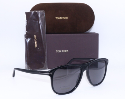 Pre-owned Tom Ford Joni Tf 905-n 01d Black/grey Polarized Authentic Sunglasses 56-16 In Gray