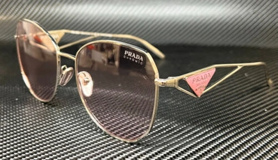 Pre-owned Prada Pr 57ys 1bc06r Silver Pink Photochromic Women's 57 Mm Sunglasses
