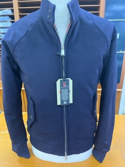 Pre-owned Baracuta € 490  Jacket G9 Men Melton Cashmere Wool Blu Size 38 40 42 44 46 48 In Blue