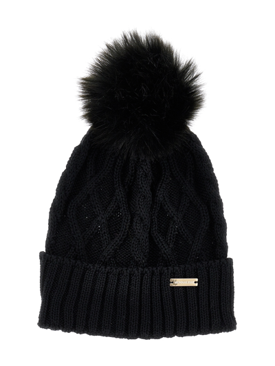 Monnalisa Jacquard Wool Hat In Black