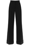 Moschino Wide Leg Casual Trousers In Black