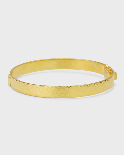 Elizabeth Locke 19k Flat Ribbon Bangle In Gold