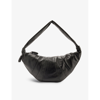 Lemaire Womens Black Crossant Large Leather Cross-body Bag In Black