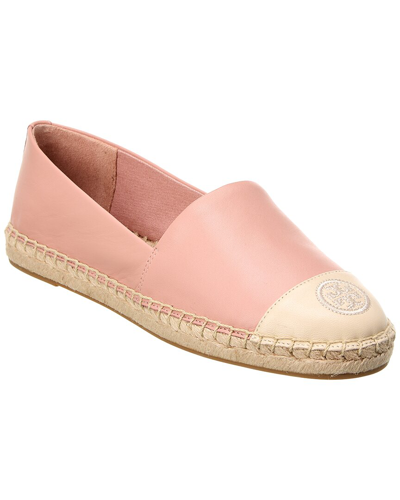 Tory Burch Colorblocked Leather Espadrille In Pink