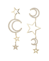 Eye Candy La The Luxe Collection Cz Celestial Star And Moon Drop Earrings