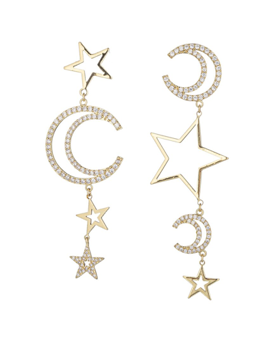 Eye Candy La The Luxe Collection Cz Celestial Star And Moon Drop Earrings