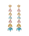 Eye Candy La The Luxe Collection Cz Camila Pastel Rainbow Earrings