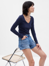 Gap Modern V-neck T-shirt In Navy Blue
