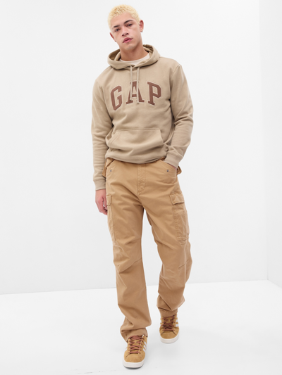 Gap Relaxed Utility Cargo Pants With Washwell In Mission Tan