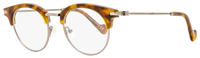 Moncler Women's Eyeglasses Ml5020 053 Blonde Havana/bronze 47mm In Brown