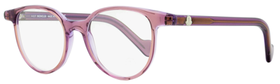 Moncler Women's Eyeglasses Ml5032 074 Transparent Pink/violet 47mm In Purple