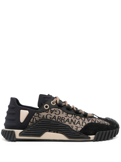 Dolce & Gabbana Ns1 Mesh Sneakers In Brown