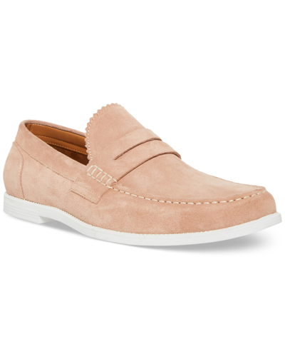 Steve Madden Men's Renay Suede Penny Loafer In Rose