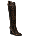 Steve Madden Lashes Western Boot In Brown Distressed