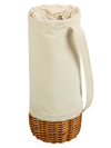 Picnic Time Malbec Insulated Canvas & Willow Wine Bottle Basket