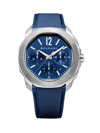 BVLGARI MEN'S OCTO ROMA STAINLESS STEEL & RUBBER CHRONOGRAPH WATCH