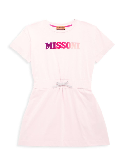 Missoni Little Girl's & Girl's Logo Dress In Baby Pink