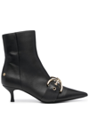 ANINE BING 60MM BUCKLE-DETAIL ANKLE BOOTS