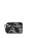 VERSACE JEANS COUTURE BAROQUE-PATTERN LEATHER WALLET