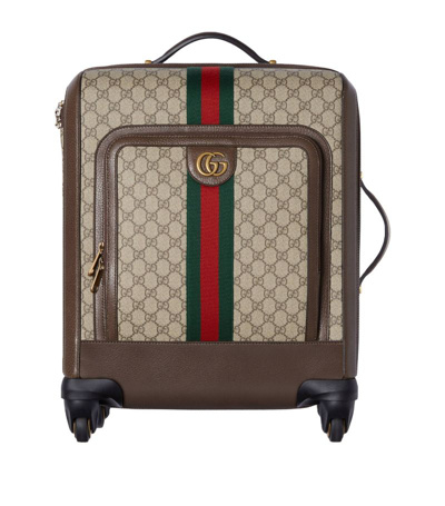 Gucci Ophidia Gg Small Carry-on Suitcase In Neutrals