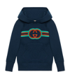 GUCCI KIDS COTTON EMBROIDERED-LOGO HOODIE (4-12 YEARS)