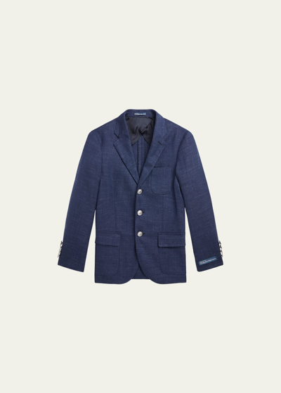 Polo Ralph Lauren Kids' Boy's Performance Twill Sport Jacket In Navy