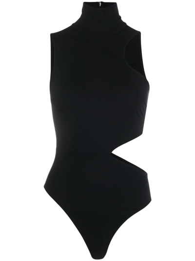 Wolford High-neck Cut-out Body In Black