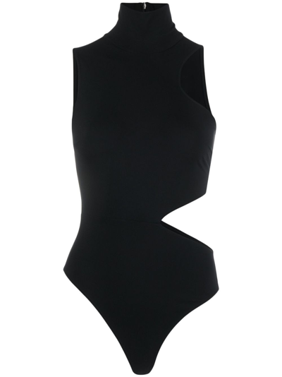 Wolford Warm Up Jersey Bodysuit In Black