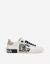 DOLCE & GABBANA PORTOFINO VINTAGE CALFSKIN SNEAKERS