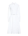 Stella Mccartney Woman Midi Dress White Size 4-6 Cotton