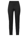 Vdp Collection Woman Leggings Midnight Blue Size 2 Cotton, Polyamide, Elastane In Black