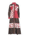 Kenzo Woman Midi Dress Red Size 6 Cotton
